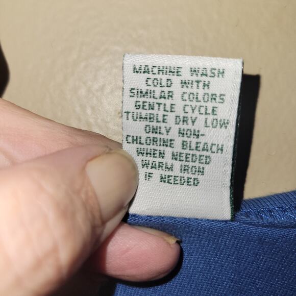 Vintage National Wildlife Blue Bird Colonial Blue Shift Dress XL Pockets Cotton - Picture 8 of 9